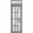 Front Exterior Prehung FiberGlass Door Frosted Glass / Manux 8312 Grey Ash / Transom Window / Office Commercial and Residential Doors Entrance Patio Garage-W36" x H80+14"-Right-hand Inswing Gray Ash