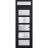 Front Exterior Prehung FiberGlass Door Frosted Glass / Manux 8002 White Silk / Transom Window / Office Commercial and Residential Doors Entrance Patio Garage-W30" x H80+14"-Left-hand Inswing Black