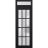 Front Exterior Prehung FiberGlass Door Frosted Glass / Manux 8312 Grey Ash / Transom Window / Office Commercial and Residential Doors Entrance Patio Garage-W36" x H80+14"-Right-hand Inswing Black