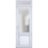 Front Exterior Prehung FiberGlass Door Frosted Glass / Manux 8422 White Silk / Transom Window / Office Commercial and Residential Doors Entrance Patio Garage-W36" x H80+14"-Right-hand Inswing White