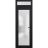 Front Exterior Prehung FiberGlass Door Frosted Glass / Manux 8102 White Silk / Transom Window / Office Commercial and Residential Doors Entrance Patio Garage-W30" x H80+14"-Left-hand Inswing Black