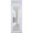Front Exterior Prehung FiberGlass Door Frosted Glass / Manux 8102 White Silk / Transom Window / Office Commercial and Residential Doors Entrance Patio Garage-W30" x H80+14"-Left-hand Inswing White