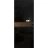 Invisible Solid Hidden Door with Handle | Termix 0801 Black with Silver Hidden Frame 18" x 84" Left-hand Outswing Silver Frame | Concealed Hinges Lock Handle | Modern Frameless Doors Sahara Black