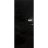 Invisible Solid Hidden Door with Handle | Termix 0801 Black with Silver Hidden Frame 18" x 80" Left-hand Inswing Silver Frame | Concealed Hinges Lock Handle | Modern Frameless Doors Black