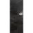 Invisible Solid Hidden Door with Handle | Termix 0801 Black with Silver Hidden Frame 18" x 80" Left-hand Inswing Silver Frame | Concealed Hinges Lock Handle | Modern Frameless Doors Graphite