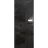 Invisible Solid Hidden Door with Handle | Termix 0801 Graphite with Black Hidden Frame 18" x 80" Left-hand Inswing Black Frame | Concealed Hinges Lock Handle | Modern Frameless Doors Graphite