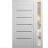 Front Exterior Prehung Metal-Plastic Door | Manux 8415 Matte Black | Side Sidelite Transom | Office Commercial and Residential Doors Entrance Patio Garage 42" x 80" (W30+12" x H80") Right hand Inswing White