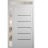 Front Exterior Prehung Metal-Plastic Door | Manux 8415 Walnut | Side and Top Sidelite Transom | Office Commercial and Residential Doors Entrance Patio Garage 48" x 94" (W36+12" x H80+14") Left hand Inswing White