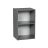 9" x 24" Wall Cabinet-Single Door-with Natural Teak door Grey