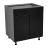 27" Base Cabinet Double Door Single Drawer Grey Natural Teak