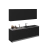 Kitchen Fusion Collection White Gloss Color Base Size 8.5Ft Wide Black