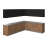 Kitchen Modern Collection Gray & White Gloss Color Base Size 10x8,5Ft Wide Natural Teak & Black