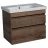 Modern Wall-Mounted Bathroom Vanity with Washbasin | Niagara Gray Matte Collection | Non-Toxic Fire-Resistant MDF-24" Rosewood