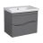 Modern Wall-Mount Bathroom Vanity with Washbasin | Wave Rosewood Collection | Non-Toxic Fire-Resistant MDF-26" Gray Matte