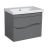 Modern Wall-Mounted Bathroom Vanity with Washbasin | Wave Gray Matte Collection | Non-Toxic Fire-Resistant MDF-32" Gray Matte