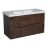 Modern Wall-Mount Bathroom Vanity with Washbasin | Wave Rosewood Collection | Non-Toxic Fire-Resistant MDF-26" Rosewood