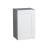 9" x 24" Wall Cabinet-Single Door-with Natural Teak door White