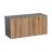 24" x 18" Wall Cabinet-Double Door-with Natural Teak door Natural Teak