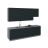 Kitchen Contemporary Collection Natural Teak & White Gloss Color Base Size 9.5Ft Wide Black