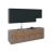 Kitchen Contemporary Collection Natural Teak & White Gloss Color Base Size 9.5Ft Wide Natural Teak & Black
