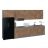 Kitchen Timekeeper Collection Black Color & Gray Base Size 13Ft Wide Natural Teak