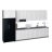 Kitchen Timekeeper Collection Black Color & Gray Base Size 13Ft Wide White Matte