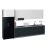 Kitchen Timekeeper Collection Black Color & Gray Base Size 13Ft Wide Black & White Gloss