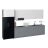 Kitchen Timekeeper Collection Black Color & Gray Base Size 13Ft Wide Gray & White Gloss