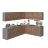 Kitchen Culinary Collection Natural Teak & White Gloss Color Base Size 10Ft Wide Natural Teak