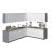 Kitchen Culinary Collection Natural Teak & White Gloss Color Base Size 10Ft Wide White Matte