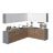 Kitchen Culinary Collection Natural Teak & White Gloss Color Base Size 10Ft Wide Natural Teak & White Gloss