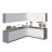 Kitchen Culinary Collection Natural Teak & White Gloss Color Base Size 10Ft Wide White Gloss