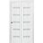 Sliding Closet Bi-fold Doors | Quadro 4445 White Silk with Frosted Glass | Sturdy Tracks Moldings Trims Hardware Set | Wood Solid Bedroom Wardrobe Doors  White