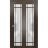 Sliding Closet Bi-fold Doors | Planum 2112 White Silk with Frosted Glass and Aluminum Strips | Sturdy Tracks Moldings Trims Hardware Set | Wood Solid Bedroom Wardrobe Doors Chocolate Ash