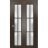 Sliding Closet Bi-fold Doors | Planum 2122 Matte Black with Frosted Glass and Aluminum Strips | Sturdy Tracks Moldings Trims Hardware Set | Wood Solid Bedroom Wardrobe Doors Chocolate Ash