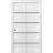 Sliding Closet Bi-fold Doors | Planum 0015 Oak and Aluminum Strips | Sturdy Tracks Moldings Trims Hardware Set | Wood Solid Bedroom Wardrobe Doors White