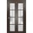 Sliding Closet Bi-fold Doors | Planum 2132 Matte Black with Frosted Glass and Aluminum Strips | Sturdy Tracks Moldings Trims Hardware Set | Wood Solid Bedroom Wardrobe Doors Chocolate Ash