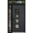 Front Exterior Prehung Aluminum Door / Cynex 6106 Dark Stone / Entry Steel Metal Modern Painted W36+12"xH80+12" Left-hand Inswing Dark Stone
