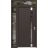 Front Exterior Prehung Steel Door / Cynex 6777 Grey / Stainless Inserts Single Modern Painted-W36" x H80"-Right-hand Outswing Brown