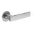 Door Euro Handle ANIK for Magnetic Lock, Black, Passage Satin Chrome