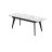 Dining Table MODENA 62(78)x31x29 Laminam Bianco StatuaMILAN Venato Laminam Invisible White