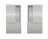 AGB Wave Hidden Handle for Interior Doors for Magnetic Lock, Matte White, Passage Brushed Nickel