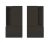 AGB Wave Hidden Handle for Interior Doors for Magnetic Lock, Matte White, Passage Black Matte