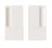 AGB Wave Hidden Handle for Interior Doors for Magnetic Lock, Matte White, Passage White Matte