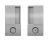 AGB Wave Hidden Handle for Interior Doors for Magnetic Lock, Matte Black, Privacy Brushed Nickel