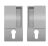 AGB Wave Hidden Handle for Interior Doors for Magnetic Lock, Matte Black, Entry Brushed Nickel