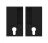 AGB Wave Hidden Handle for Interior Doors for Magnetic Lock, Matte Black, Entry Black Matte