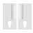 AGB Wave Hidden Handle for Interior Doors for Magnetic Lock, Matte Black, Entry White Matte