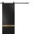 Sturdy Barn Door with Hardware | Planum 2010 Black Matte and Aluminum Strips | 6.6FT Rail Hangers Heavy Set | Modern Solid Panel Interior Doors Black Matte