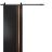 Sturdy Barn Door with Hardware | Planum 1010 Black Matte and Aluminum Strips | 6.6FT Rail Hangers Heavy Set | Modern Solid Panel Interior Doors Black Matte
